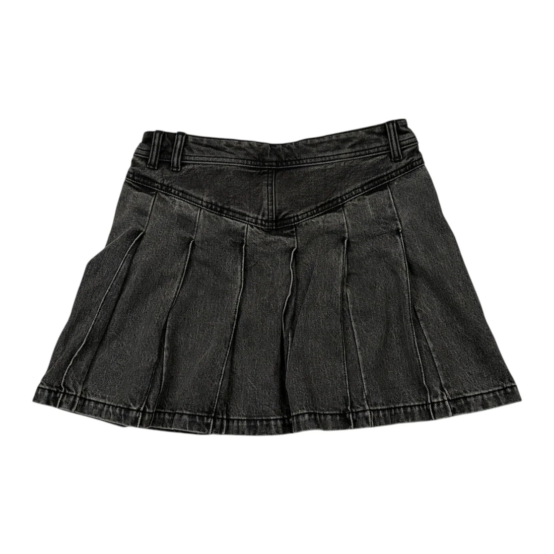 (2) SLY PLEATED DENIM SKIRT - WASHED GREY - Image 3