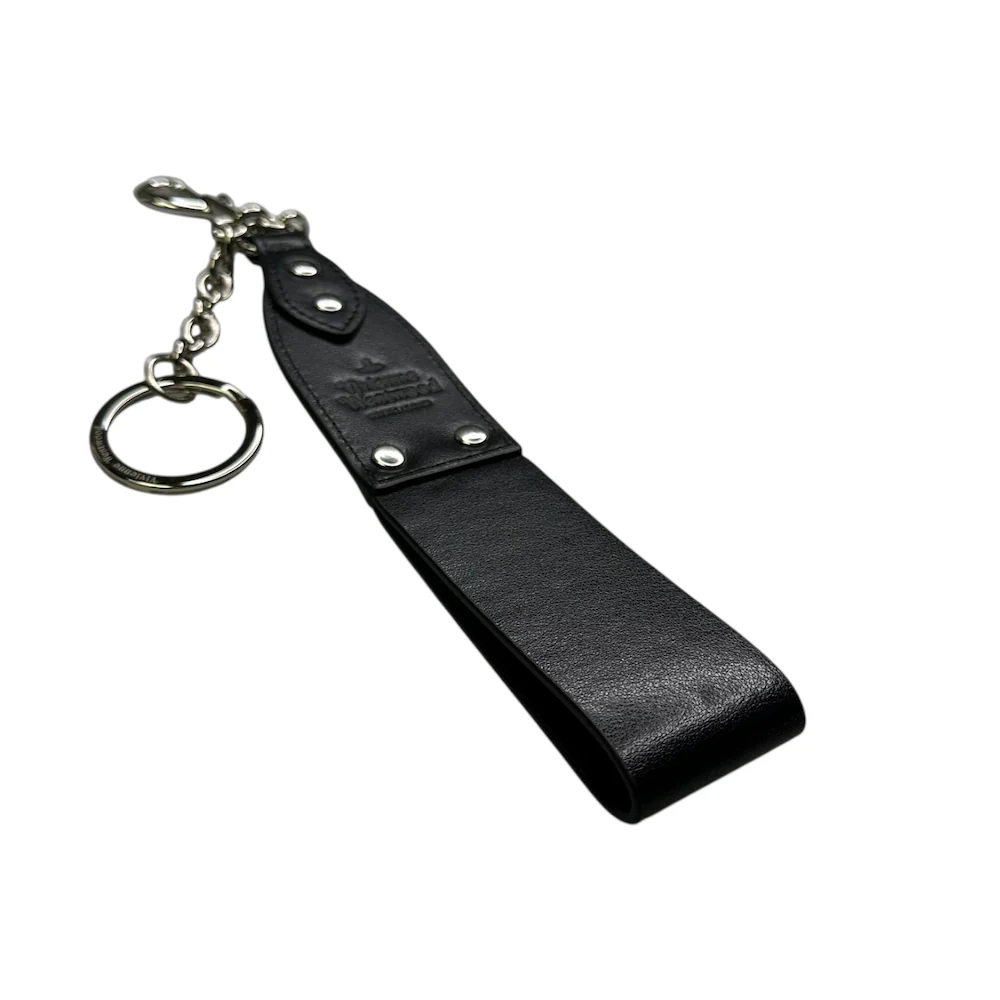 (NEW) VIVIENNE WESTWOOD STUDS LEATHER KEYCHAIN - Image 3